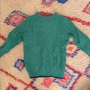 Mini Boden green wool sweater size 5-6